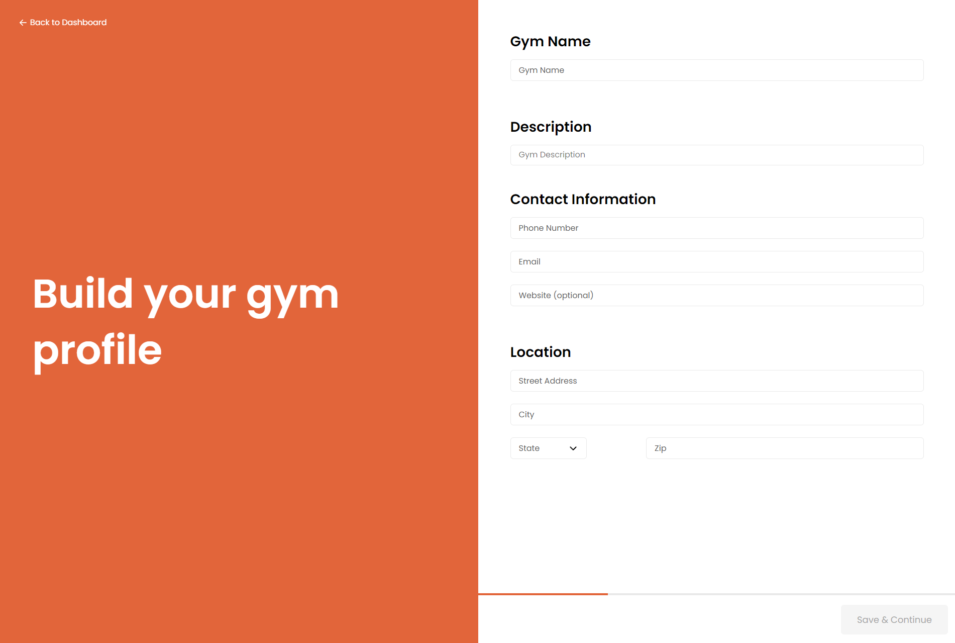 Gym Registration